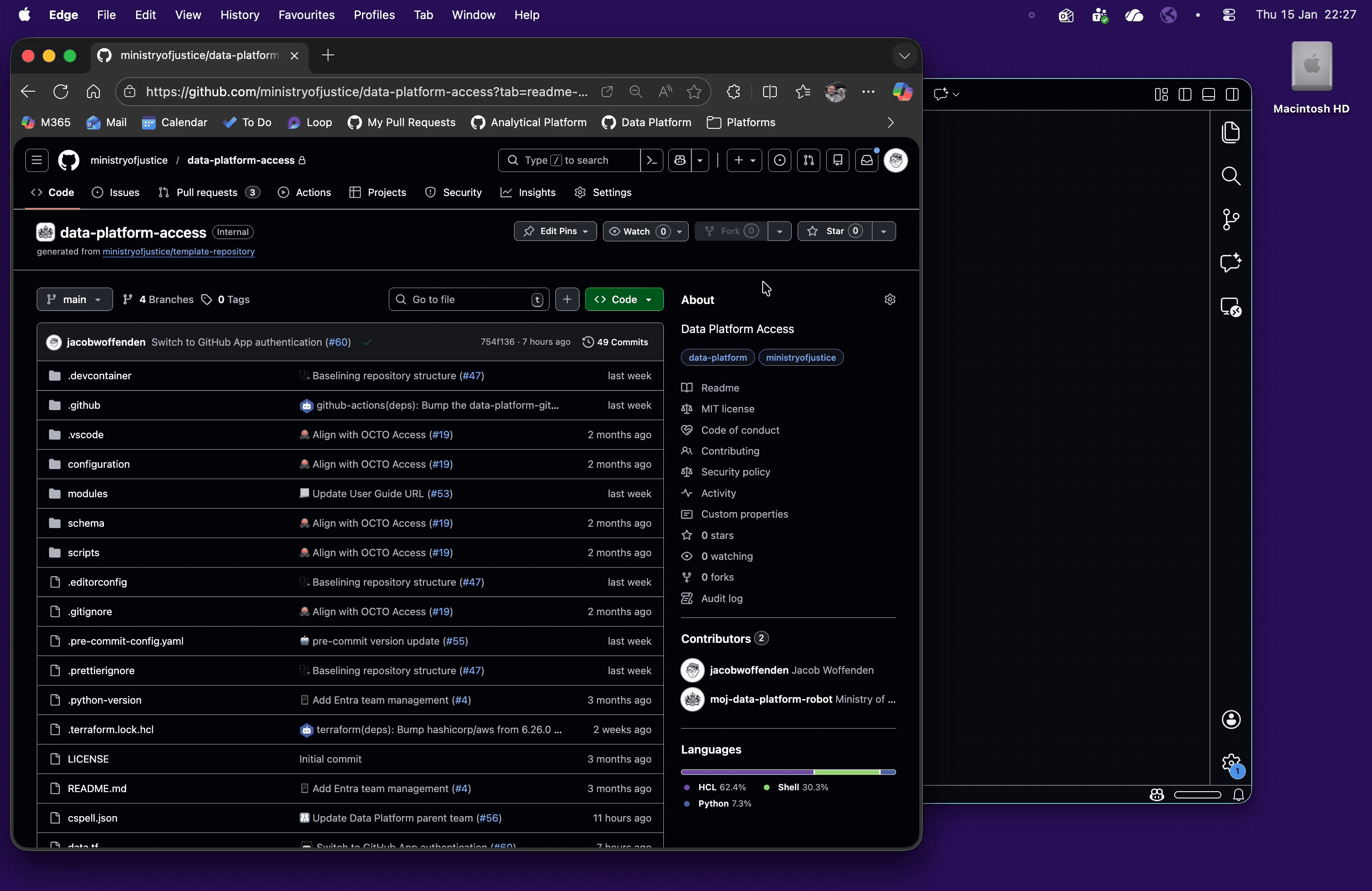 Open in Dev Container Button
